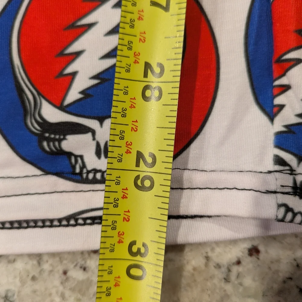 NWOT Grateful Dead Stealie Lounge Pants Red Blue Skull Print Drawstring 2XL